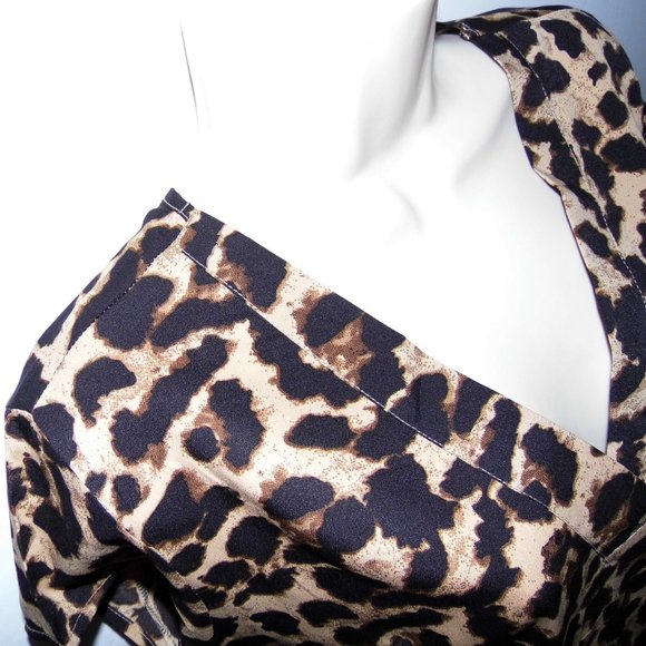 NEW Jessica Animal Print Top size M - Picture 6 of 9